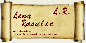 Lena Rasulić vizit kartica